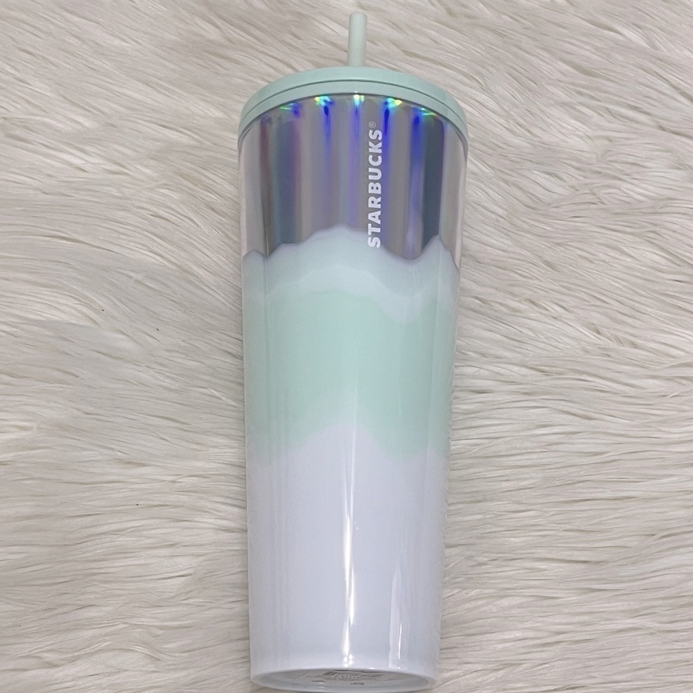 Starbucks Holiday Ice Wave Iridescent Mint Tumbler